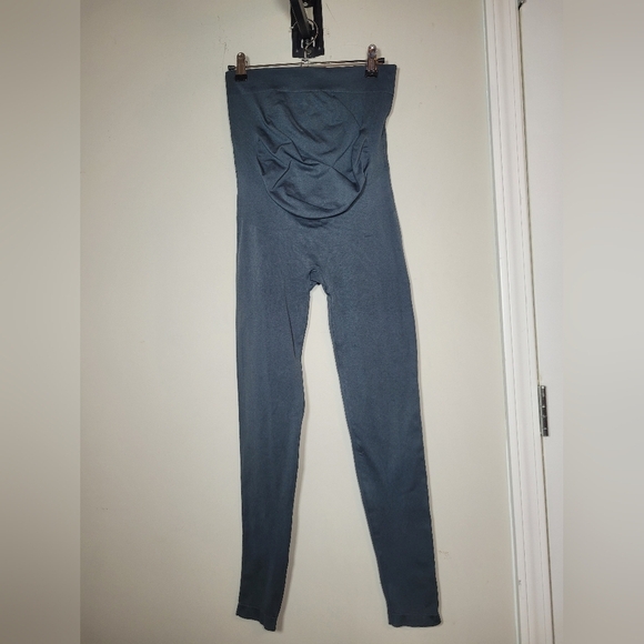 Blanqi Grey Maternity Over Belly Bump Leggings sz M - Picture 1 of 8